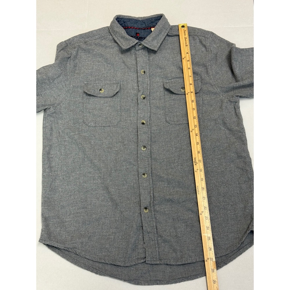 Marc Anthony Flannel Shirt Gray Button‎ Up Long Sleeve Cotton Blend Mens Medium - Picture 4 of 14